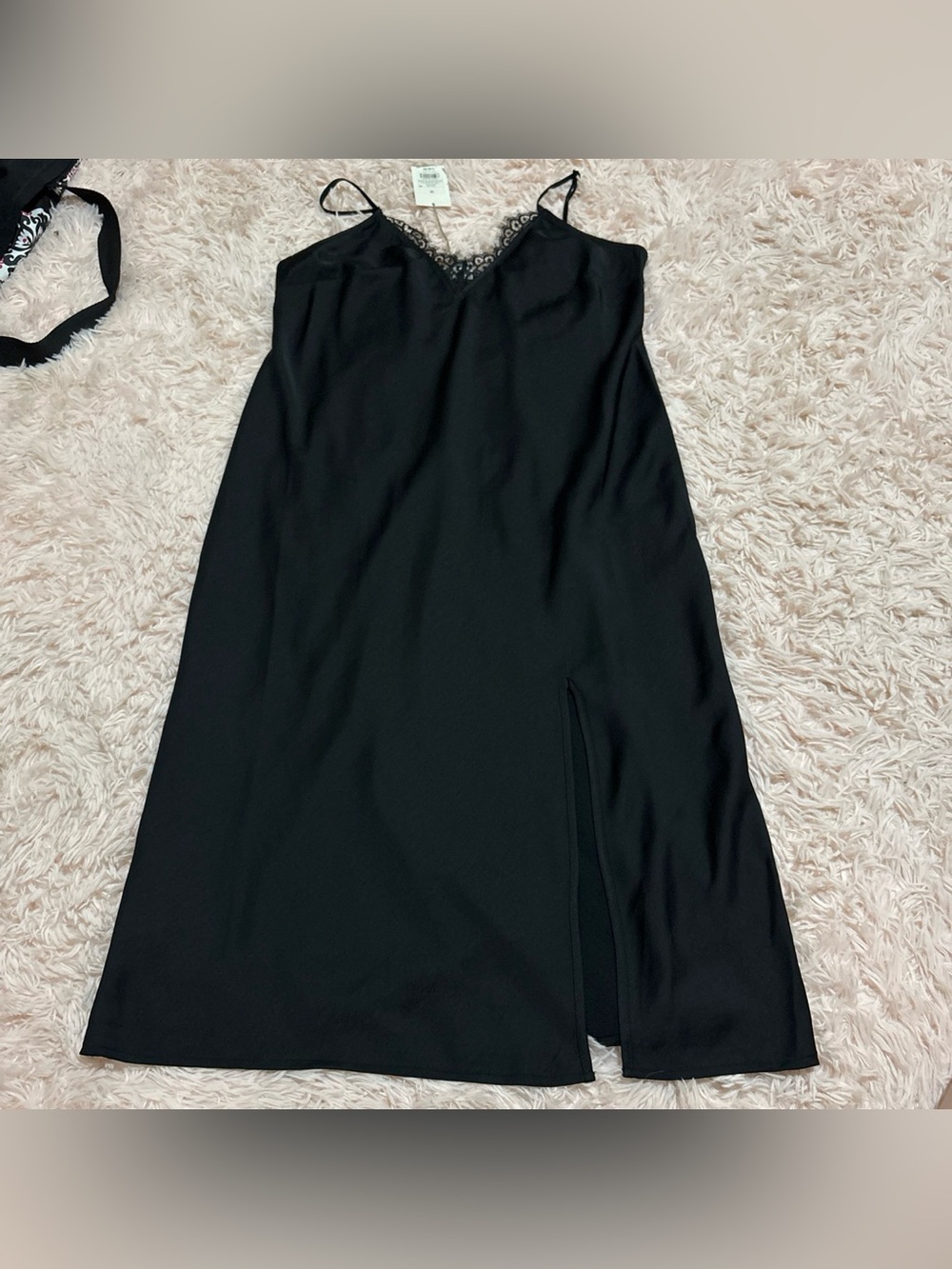 A new day midi length black slip dress size medium